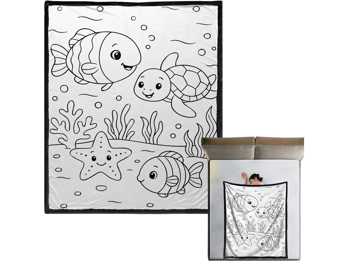 Manta para Pintura Adultos, Roupa de Cama Confortável, 150 X 127 Cm, Lavável, Macia,, Mulheres CHABERLU