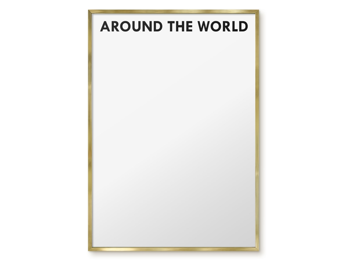 Quadro magnético de parede "Volta ao Mundo" para escritório Espelharte (70x100 cm)