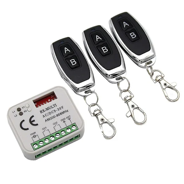 /ea/receptor De Controle Remoto Para Porta Garagem 433 868 Mhz Multi 300, 900 Mhz Ac/dc 9, 30 V Com Controle Remoto