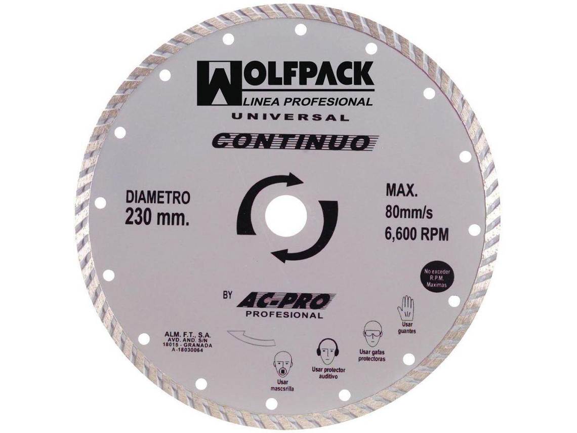 Disco de Diamante 115 mm Trabalho Geral Contínuo WOLFPACK LINEA PROFESIONAL