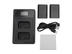 Bateria NP Fw50 7.2v 1850mah com Dock de Carga USB para Câmeras ZV-E10 e similares