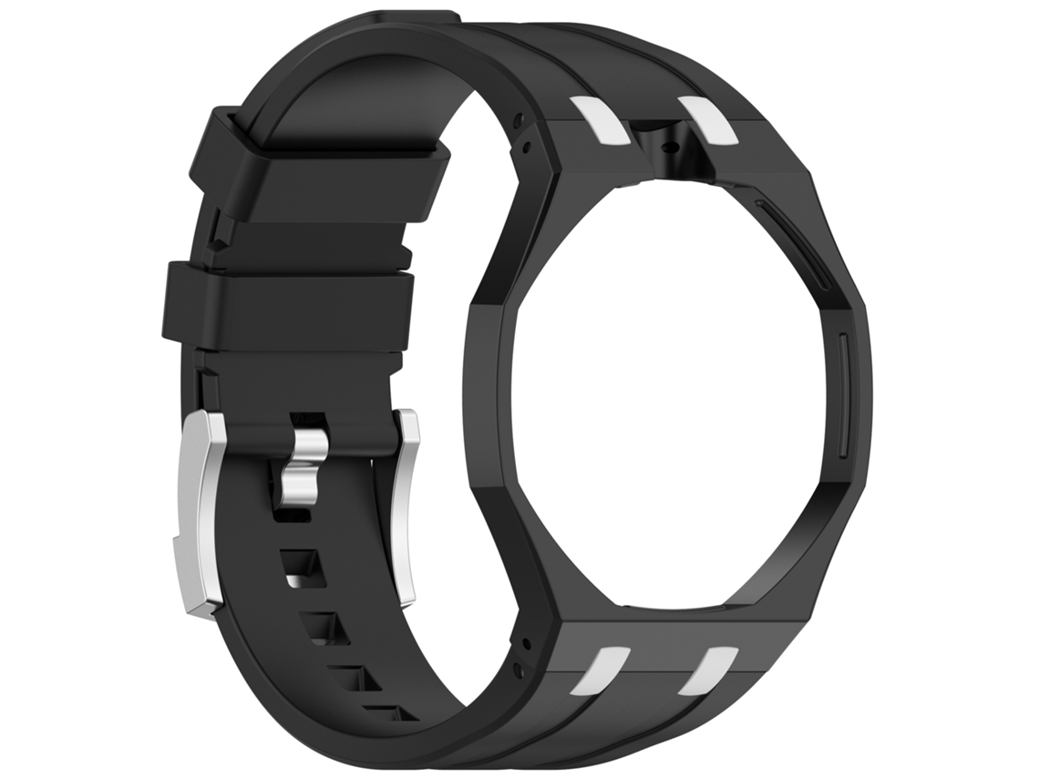Bracelete de Silicone Para Swatch Royal Pop Coroa Às 12 Horas (lépine Estilo-preto)