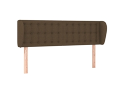 Cabeceira de Cama com Abas Tecido Castanho Escuro MAISON EXCLUSIVE (147x23x78 cm)