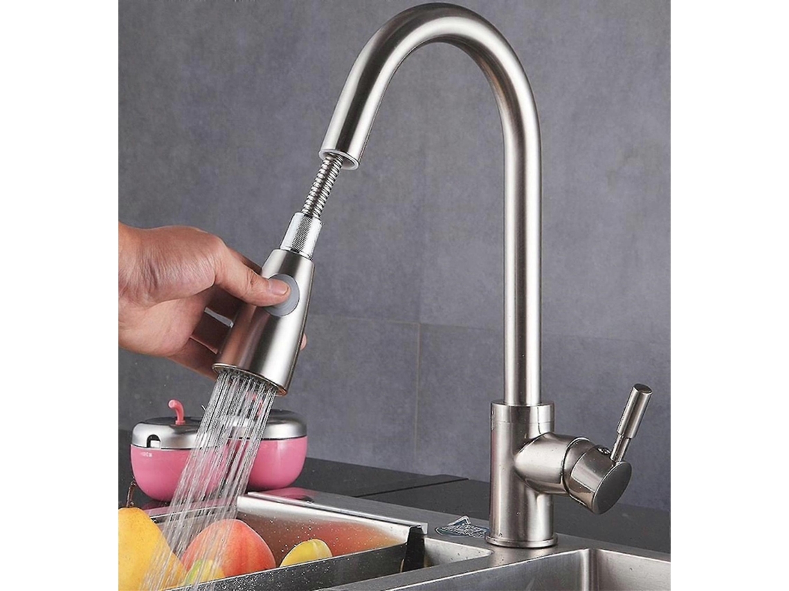 Grifo de Cozinha Extensível, 360°, Aço Inoxidável SUS304, Ducha Multifuncional S/MARCA