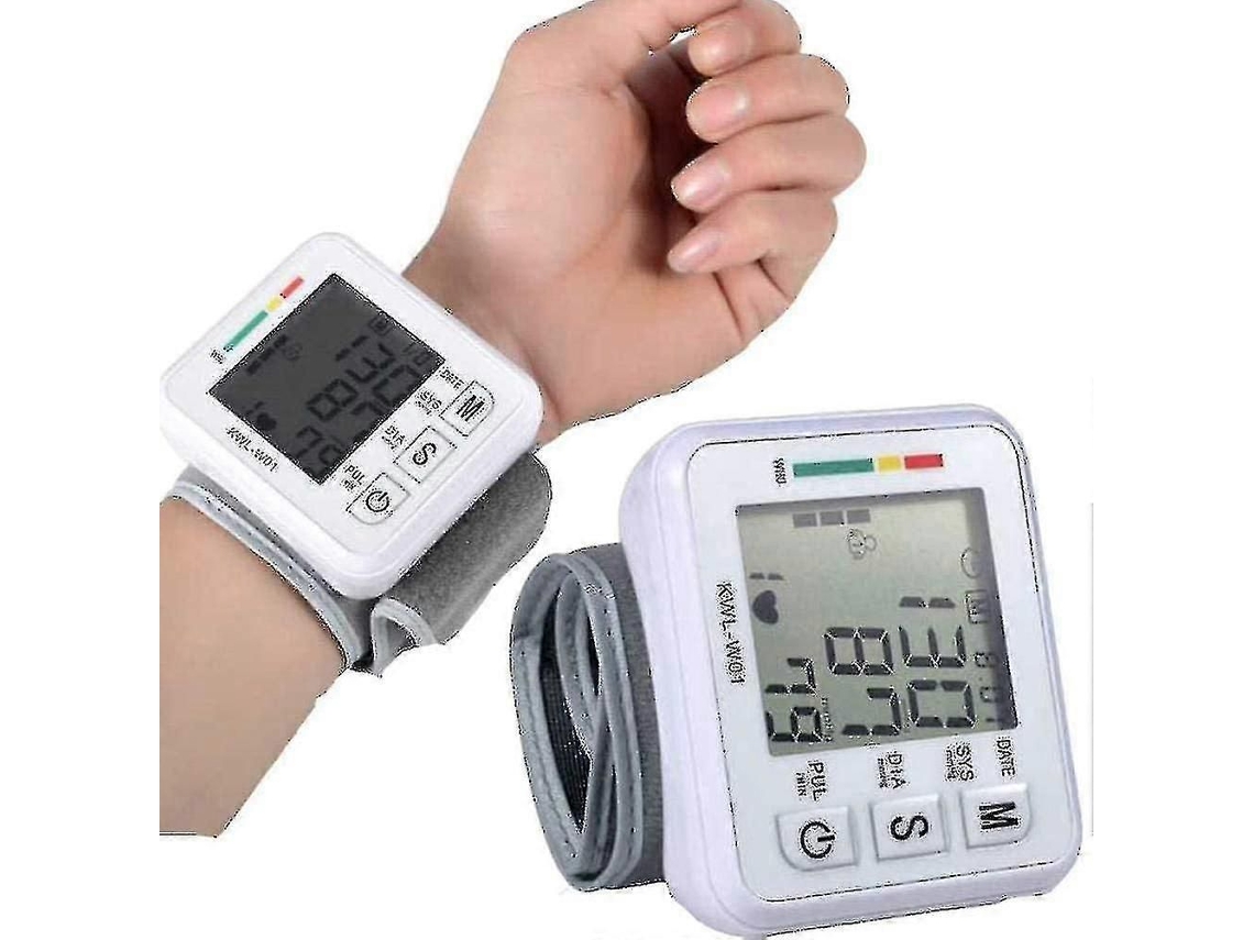 Monitor De Pressão Arterial De Pulso Com Pulseira Ajustável E Viseira Lcd Nítido