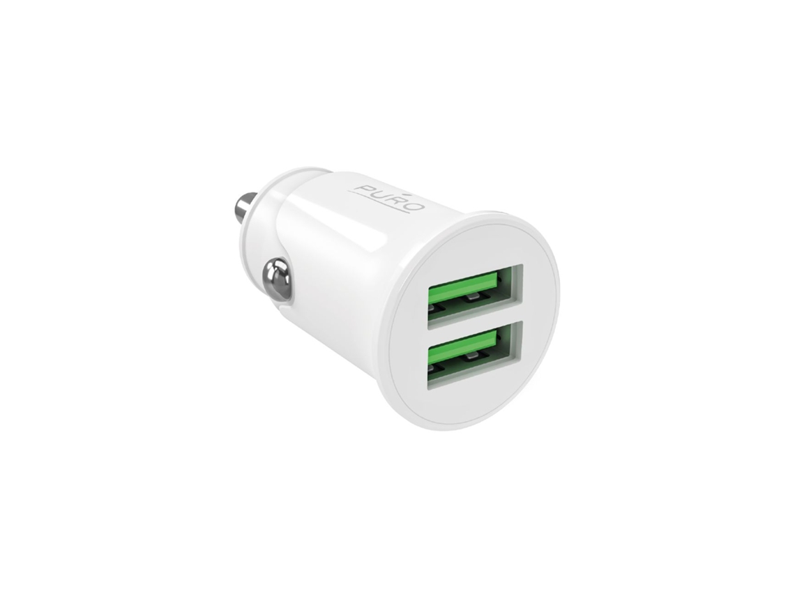 Ładowarka Samochodowa 2x Usb a Pro Lite 10w Biała PURO