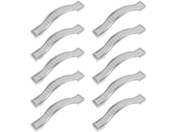 Conjunto De 10 Puxadores Gaveta Sewacc Em Liga Metálica Com Acabamento Cristal Prateado, Design Retrô Europeu, Espessura