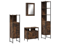 Bathroom Furniture Set, Bathroom Furniture Sets Vidaxl Marrom Madeira Processada (n/a)