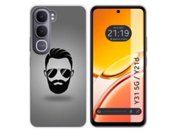 Capa Tumundosmartphone De Silicone Para Vivo Y31 5g / Y21d Com Estampa De Barba Em Desenho Animado