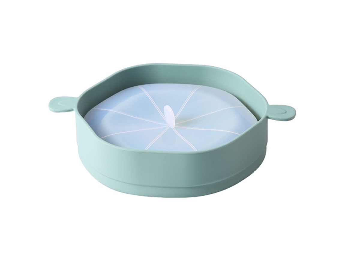 Balde De Pipoca Dobrável De Silicone Com Alça, Grande Capacidade, Resistente Ao Calor, Para Micro, Ondas, Verde