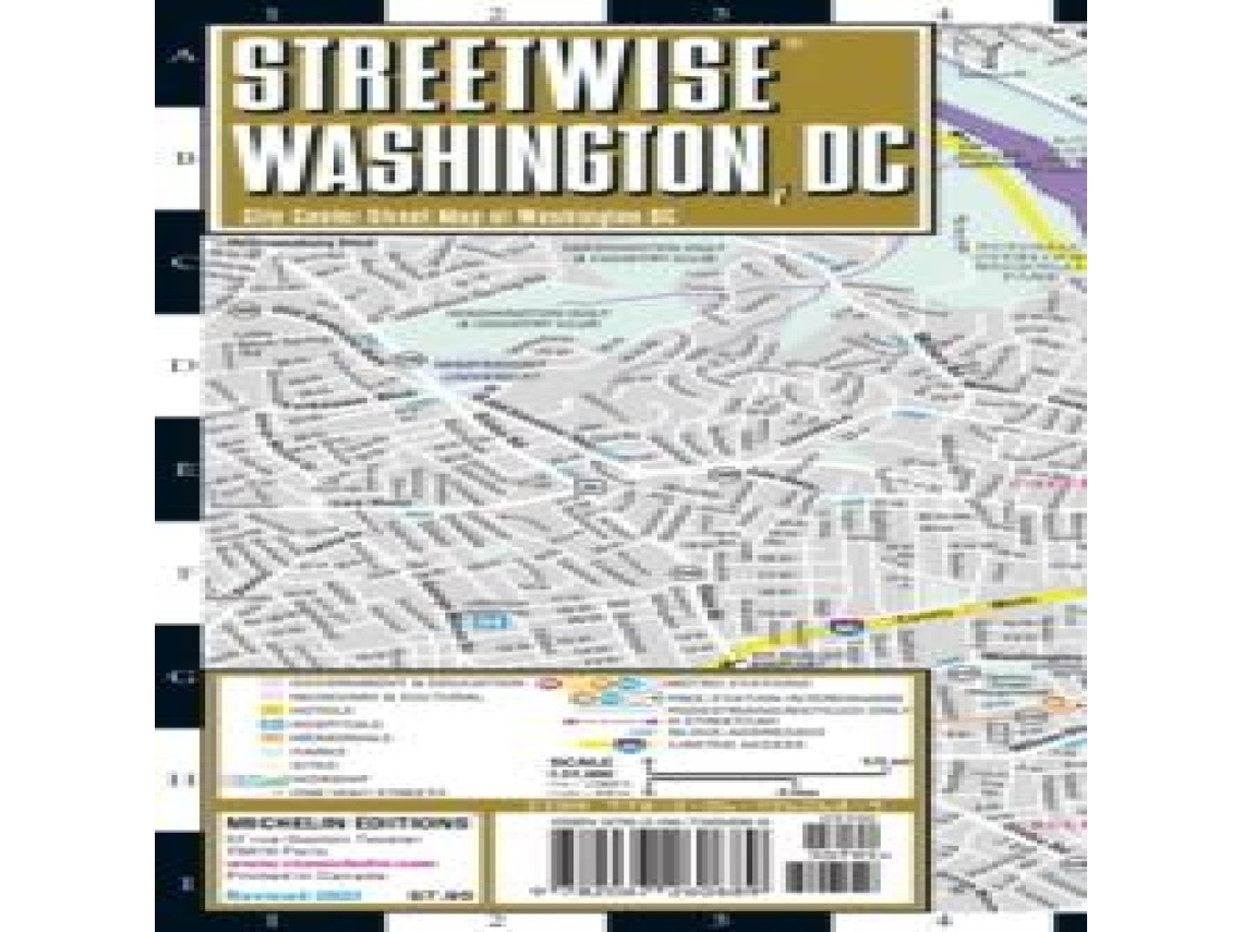 Livro Streetwise Washington DC Map - Laminated City Center Street Map of Washington DC City Plans de Michelin (Inglês)