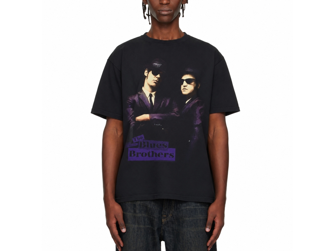 Rockinstone The Blues Brothers Movie Placards Black Adult T-shirt Size:xl