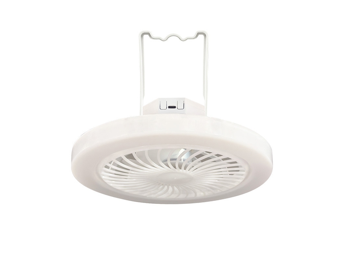 Ventilador Portátil Recarregável Para Barraca, Ventilador De Camping 2 Em 1, 3 Velocidades, Para Teto/varanda/pérgola/praia