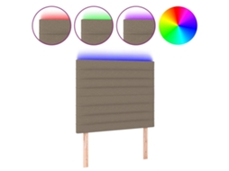 Cabeceira de Cama com Led Tecido Cinza Acastanhado MAISON EXCLUSIVE (90x5x118 cm)
