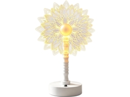 Luminária de mesa genérica em formato de luz noturna LED com brilho quente.