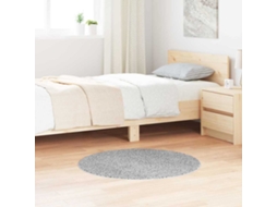 Vidaxl Tapete Shaggy Antiderrapante Cinzento 90 X 90 Cm Pp