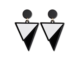 Brincos De Pingente Triangular De Acrílico Moda Exagerada Decoração Feminina