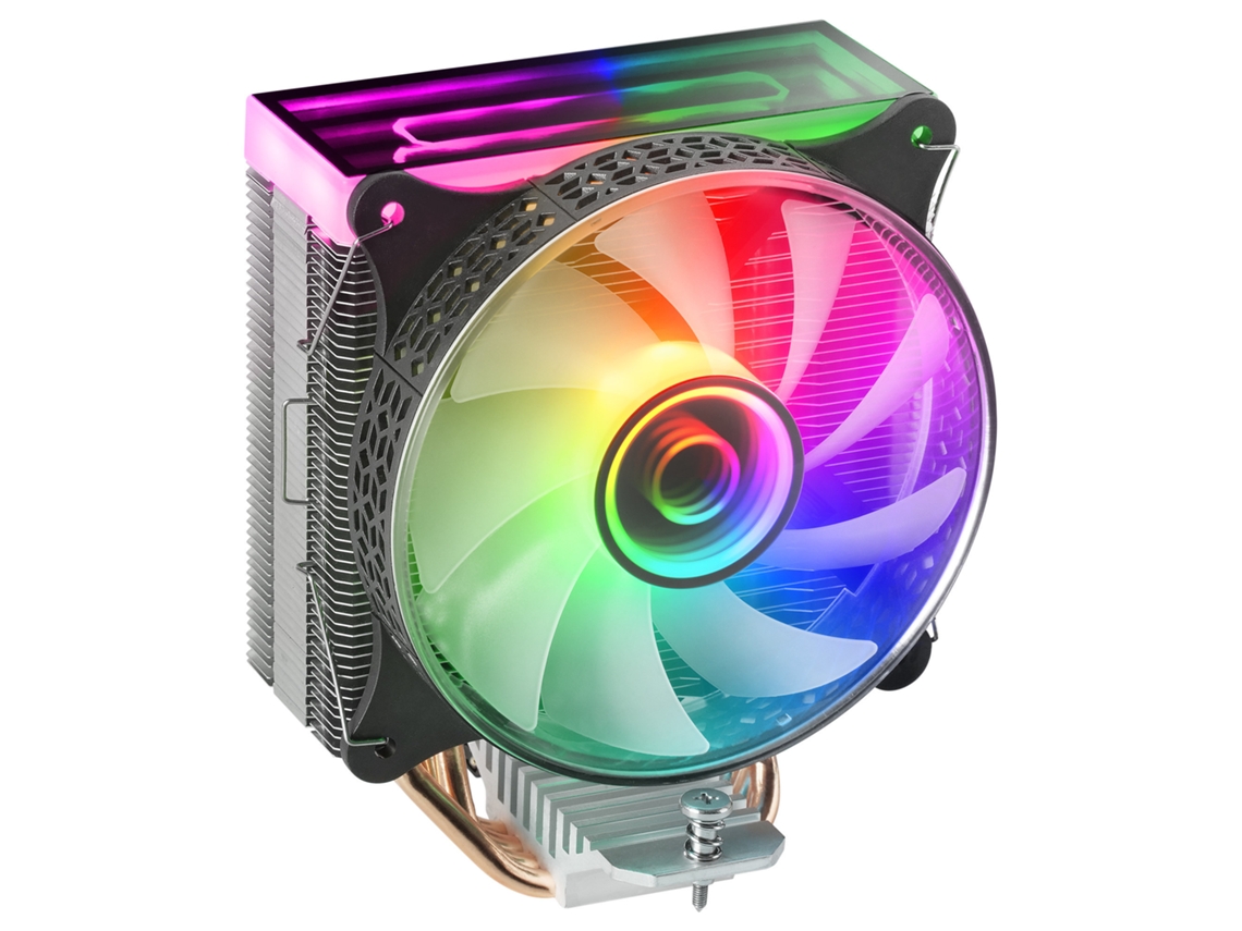 Cooler MARS GAMING Mcpu-Vr Preto 180W Tdp Espelho Duplo Argb Infinity Mirror 4 Heatpipes