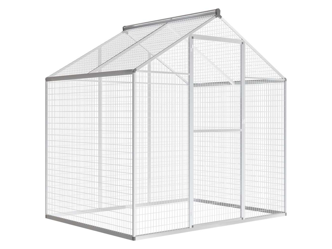 Vidaxl Aviário De Exterior Em Alumínio 178x122x194 Cm