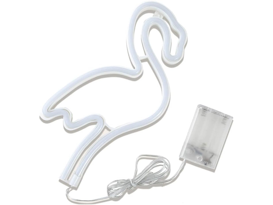 Luminária Led Em Formato De Flamingo Rosa, Feita De Plástico, Com Luz Suave E Aconchegante, Ideal Para Decoração De Parede Em Festas Ou Eventos.