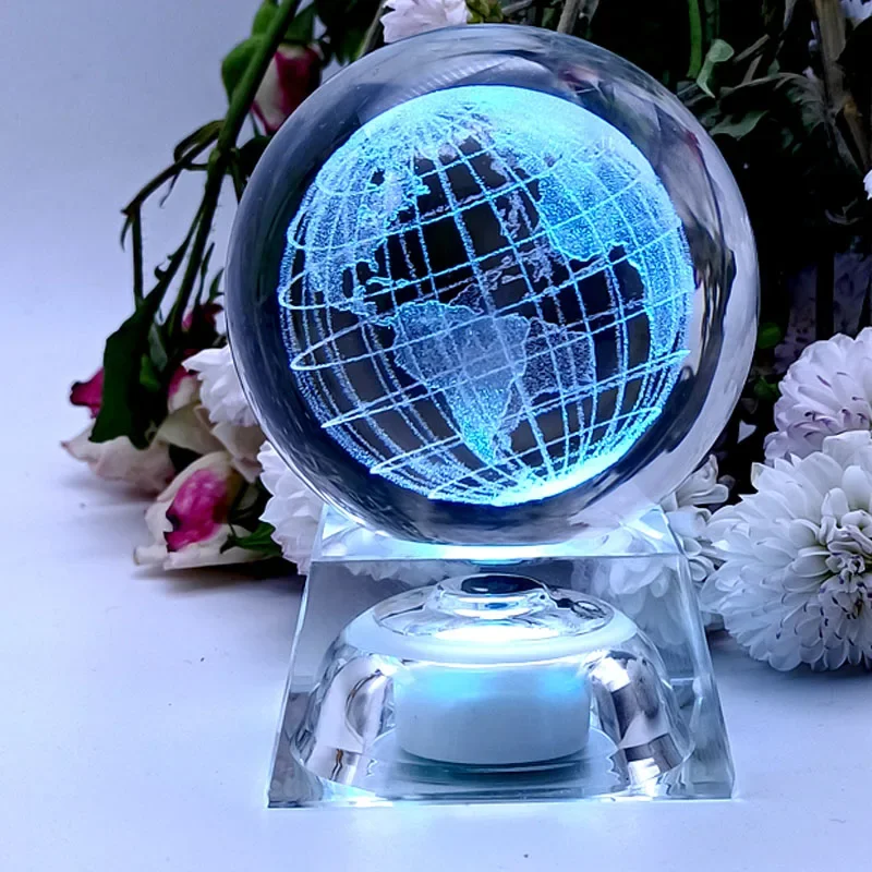 Bola de Cristal, Gravação a Laser, Decoração de Mesa para Casa MDUG
