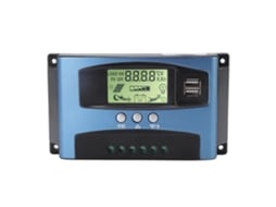 Controlador de carga solar Primerox MPPT 12V/24V 60A, com display LCD e USB dual | S/MARCA