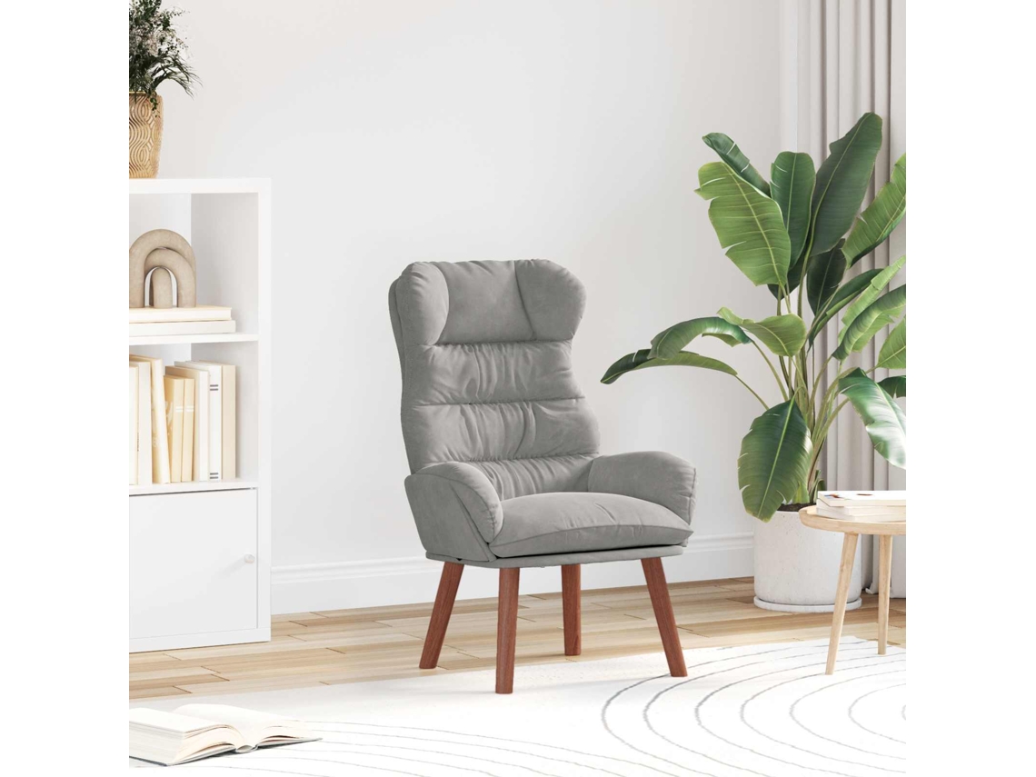 Vidaxl Poltrona Cinzento-claro 69 X 74 X 93 Cm Veludo