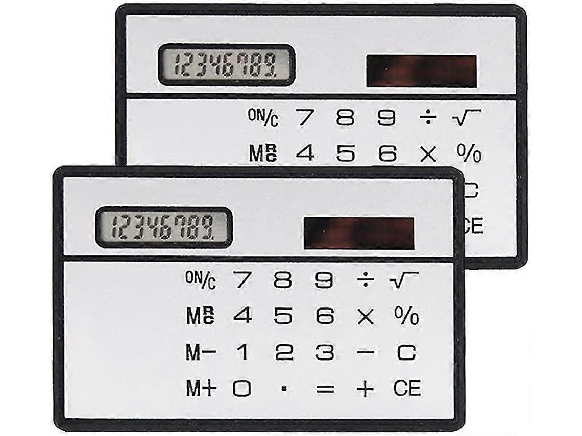 Calculadora Solar Ultrafina De 1 Peça, Mini Calculadora De Bolso Portátil Para Escola, Casa E Escritório Everley891 (prata)