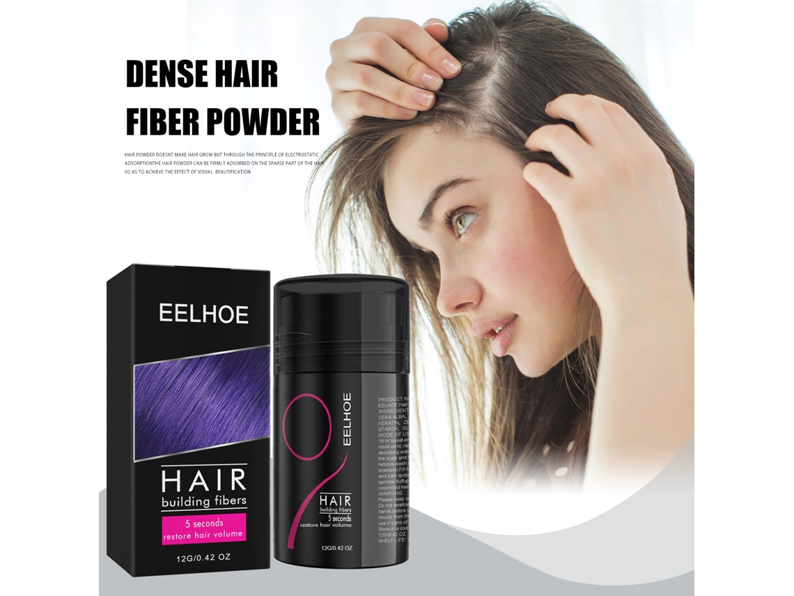 2026 Eelhoe 12g Pó de Fibra Capilar Espessante, Tratamento para Queda de Cabelo para Homens e Mulheres