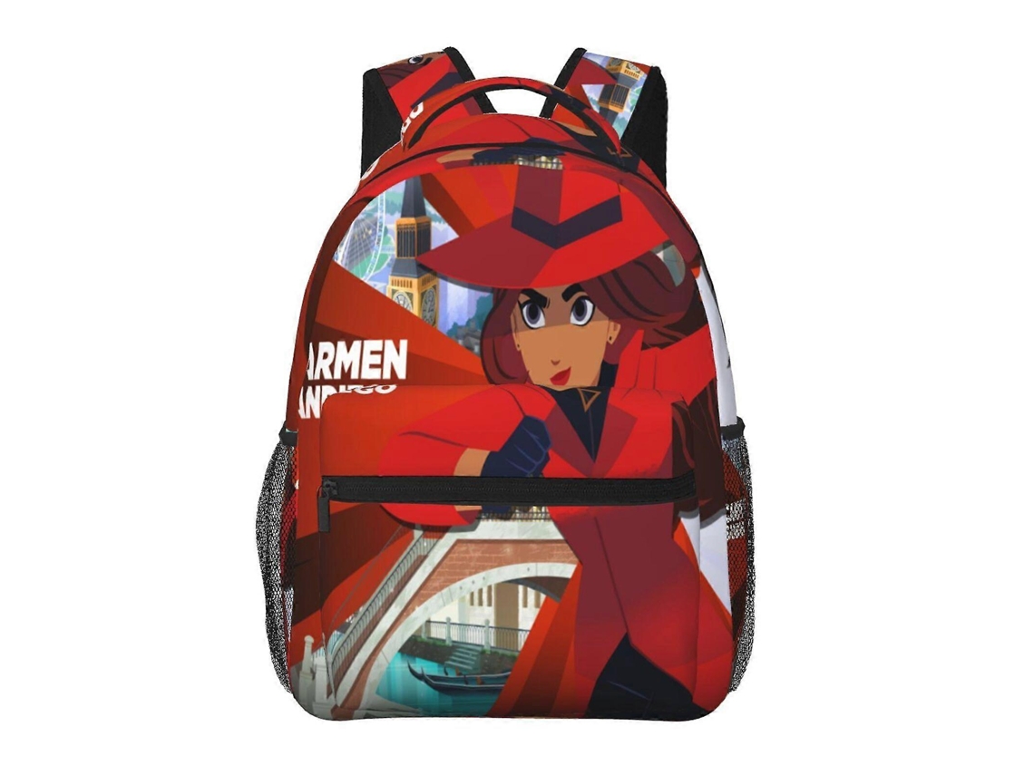Mochila Carmen Sandiego Para Estudantes, Leve E Durável, À Prova Dágua E Com Alça De Ombro Ajustável. Olysi Shop
