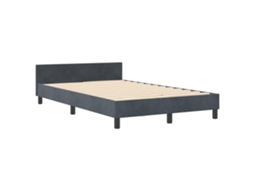 Estrutura De Cama De Casal Moderna Com Armazenamento Vidaxl Carvão Fabric (207x126x118/128 Cm)