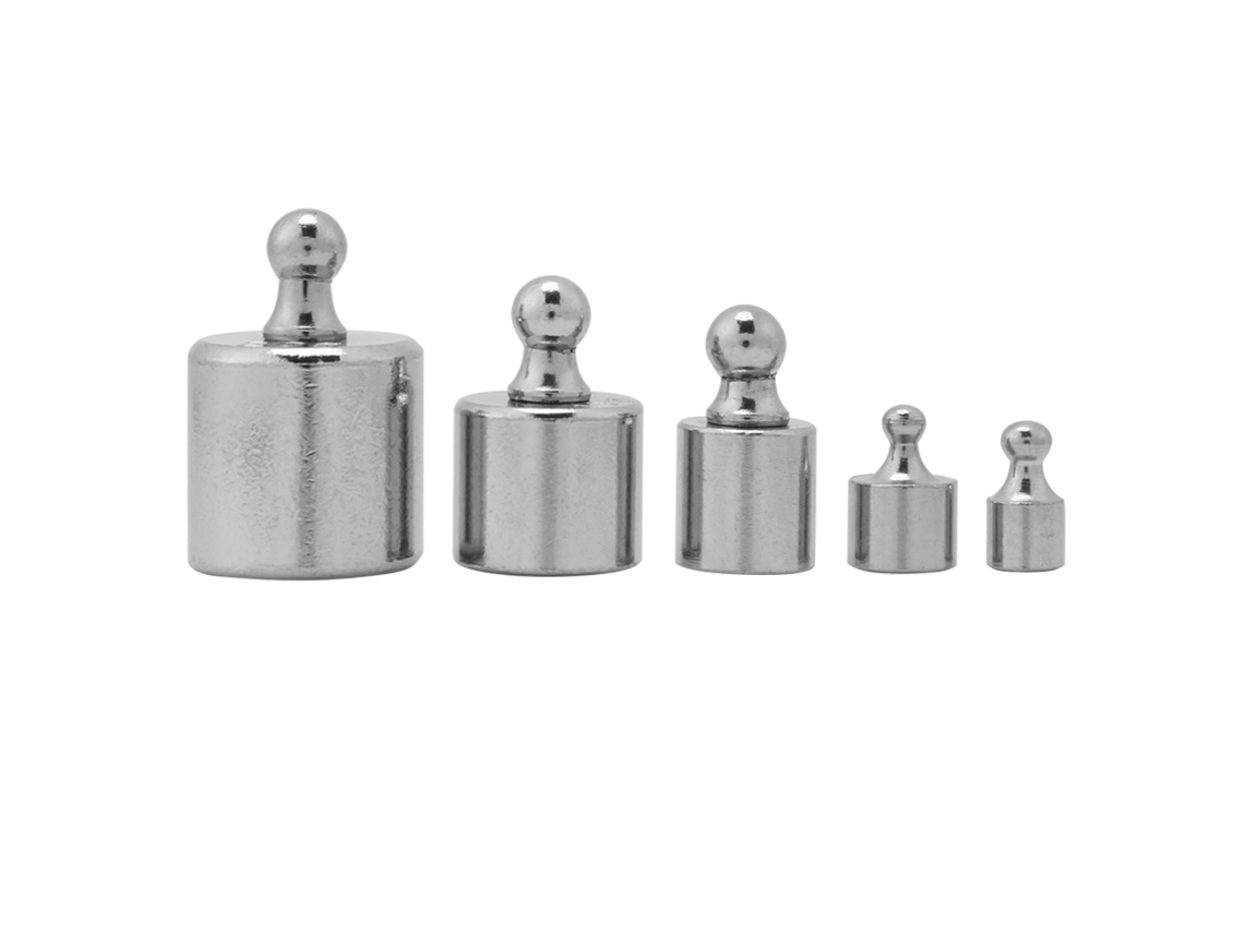 5pcs conjunto de pesos de calibração de precisão 1g a 20g cromado para balanças e laboratório | S/MARCA