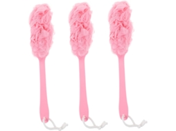 Conjunto De 3 Escovas Banho Com Cabo Longo Fomiyes Para Corpo E Costas