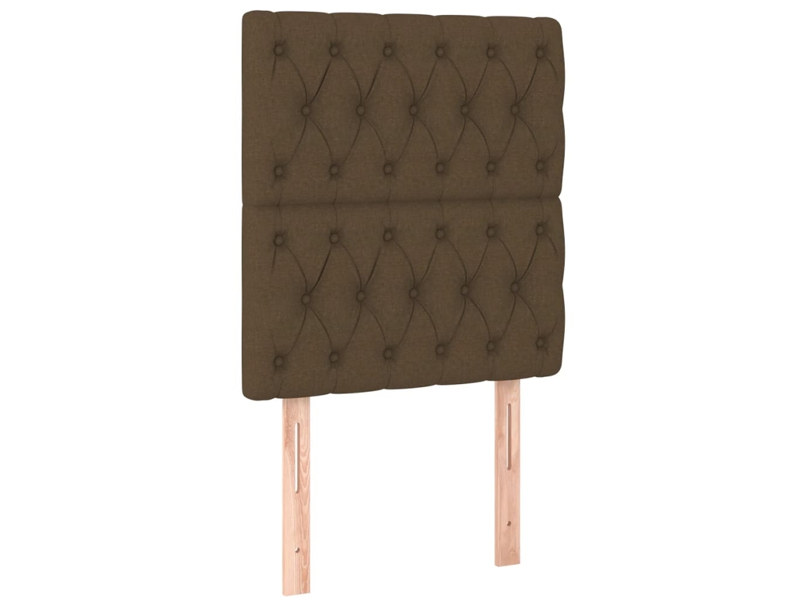 Cabeceira Castanho Escuro 80x7x118/128 Cm Tecido MAISON EXCLUSIVE