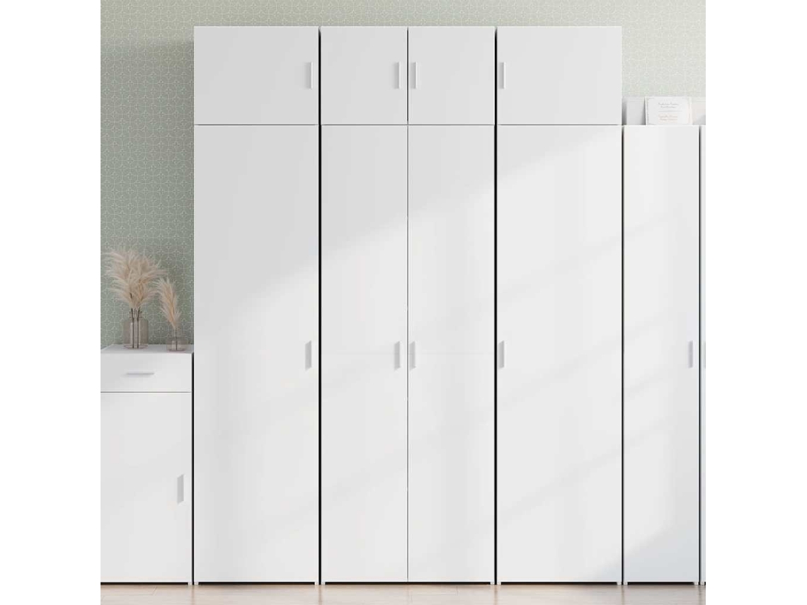 Vidaxl Armário De Arrumação 70x42,5x225 Cm Derivados De Madeira Branco