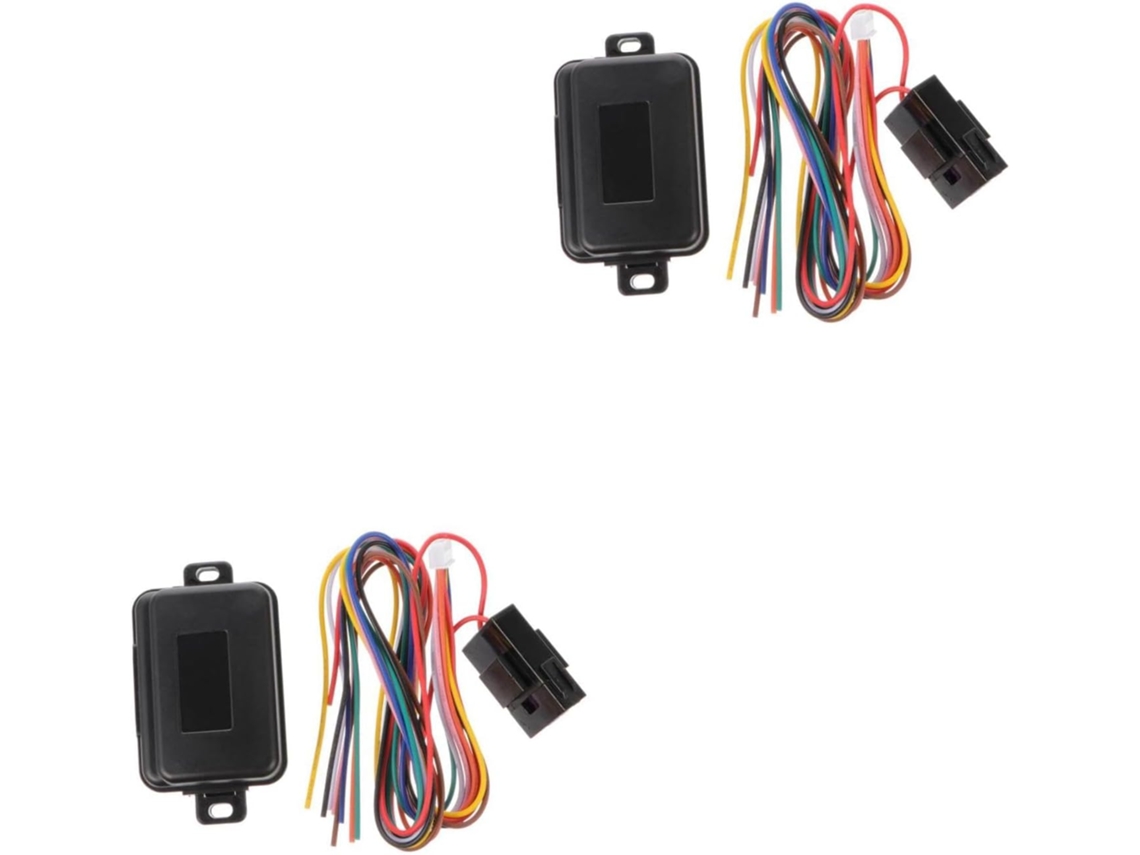 Conjunto de 2 módulos de trava de espelho retrovisor com fixação e botão no volante.