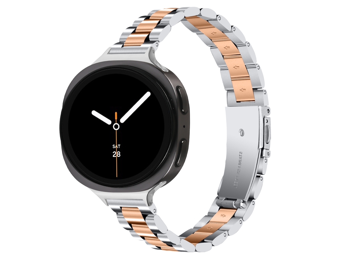 Pulseira De Aço Inoxidável Para Galaxy Watch 9 40/44mm, Substituição Elegante Rosa Ouro (dois-tons) Hexinyigjly