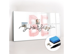 Quadro Magnético Decorativo Inscrição "sê Tu Próprio" Para O Corredor Espelharte (120x60 Cm)