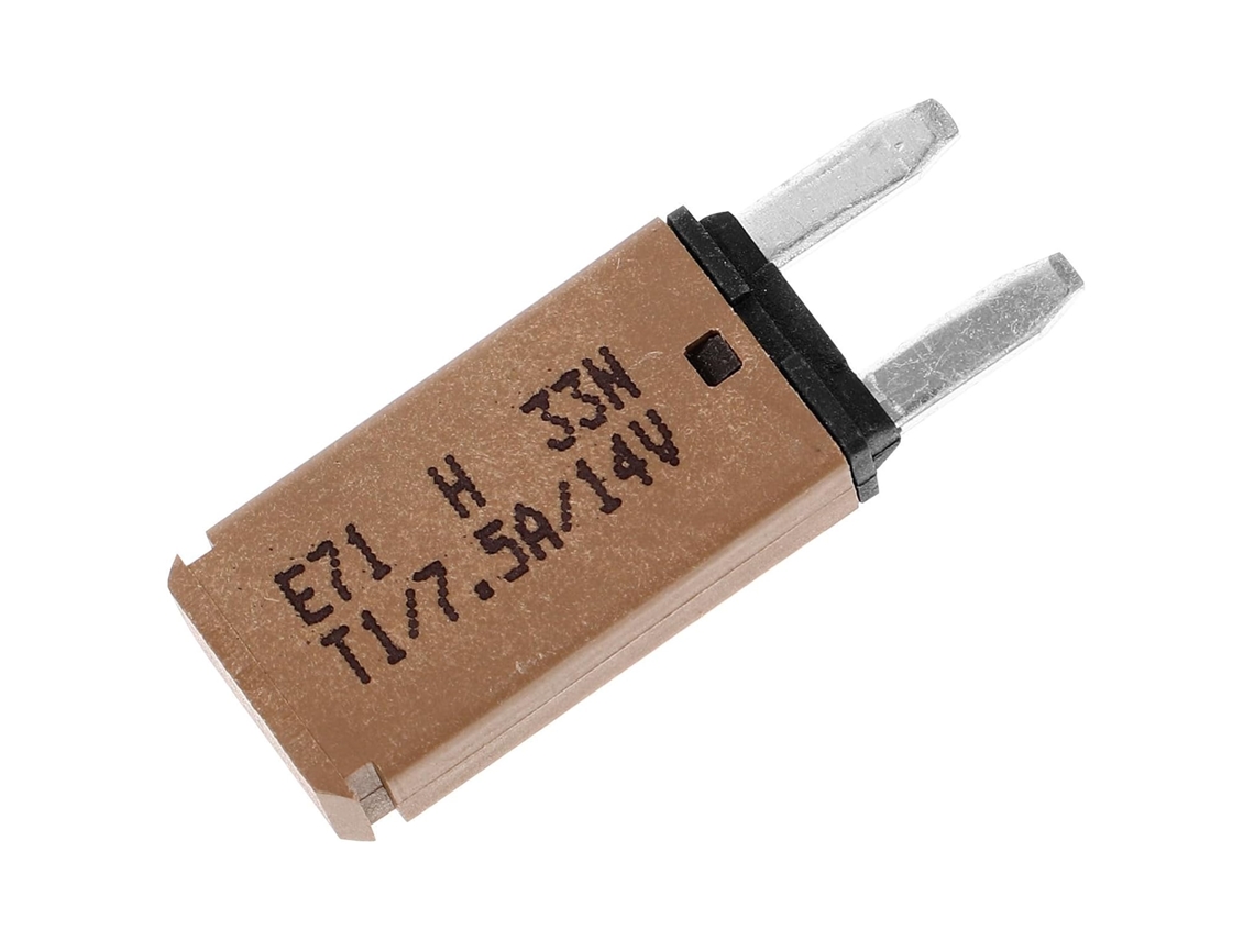 Mini kit de fusíveis traseiros de 14 VCC 7,5 A para veículos, proteção de circuito.
