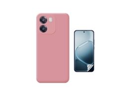 Kit Película Hydrogel Frente Capa Silicone Líquido Phonecare Para Oppo A6 - Rosa