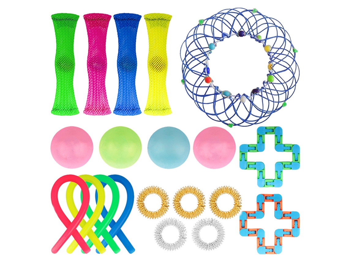 Mali conjunto de Brinquedos Sensoriais Anti estresse Abs para Crianças e Adultos 20pcs