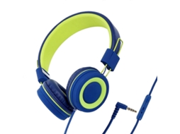 Fones De Ouvido Infantis Azuis E Verdes Ly Ebike