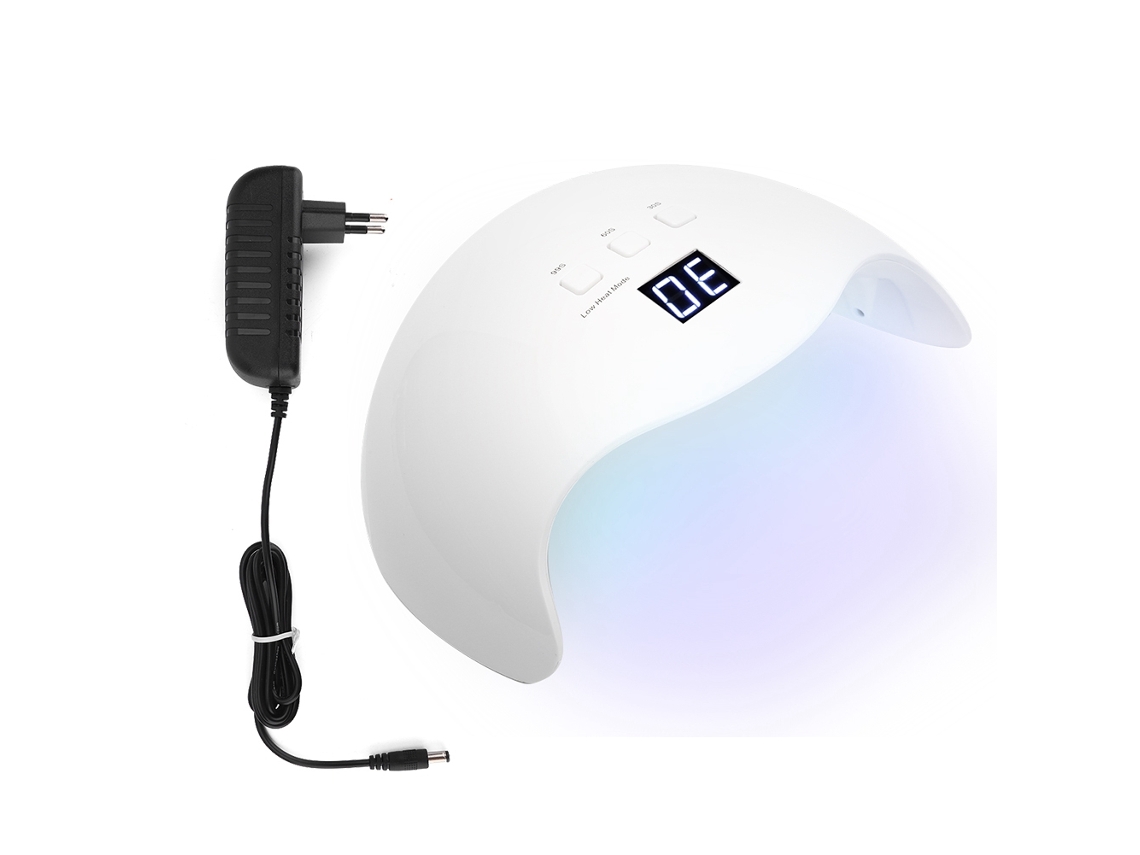 Lâmpada De Unhas Inteligente 48w Com Led/uv Para Secar Géis, Configuração De Tempo E Tela Digital