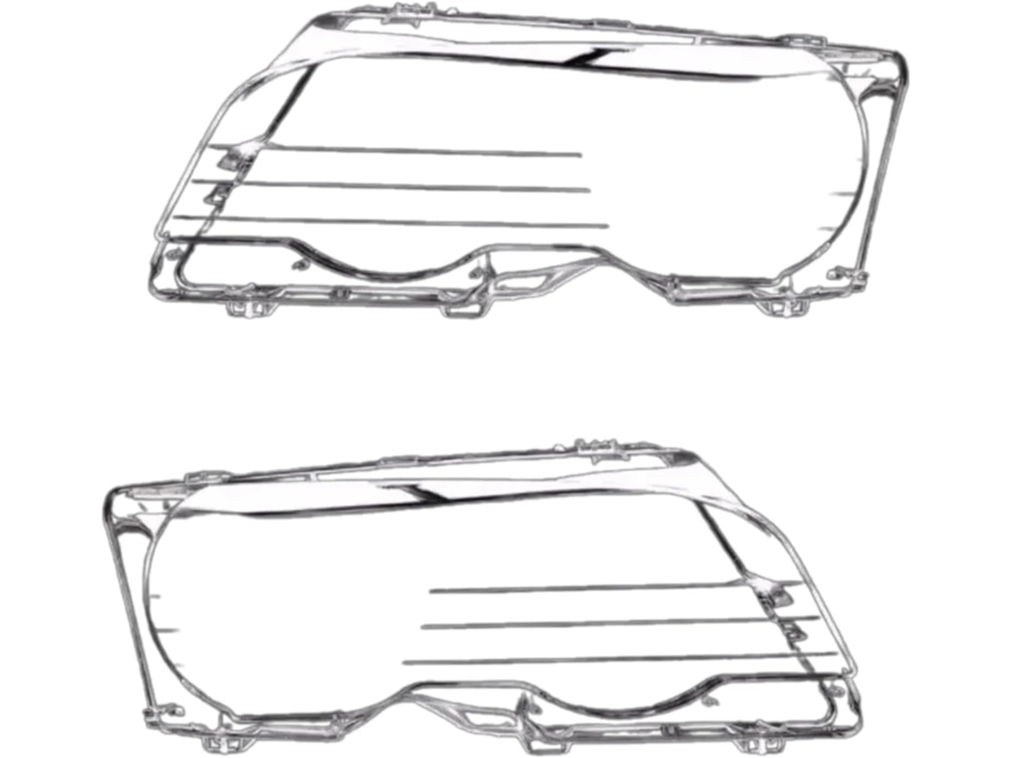 Capa Para Farol De Carro, Para E46 Coupe Cabriolet M3, Carcaça De Vidro Para Lentes Farol, Proteção De Lente Farol