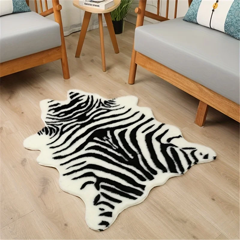 Tapete De Pelúcia Lavável (estilo 1 60x90cm), Ideal Para Sala De Estar E Quarto.