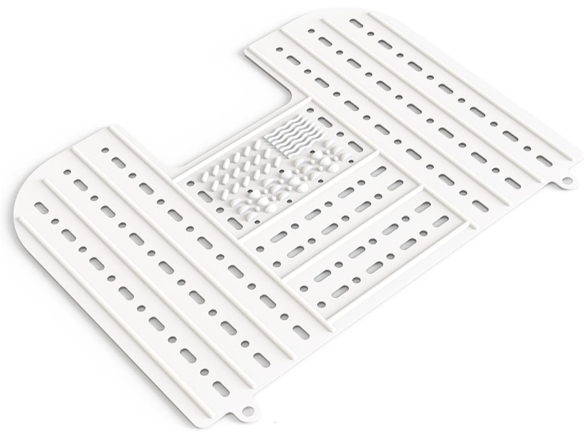 Protetor de Bancada Brrnoo, Tapete de Silicone para Limpeza de Pinceis Maquiagem, Tapete Dobrável para Pia, Tapete para