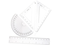 Conjunto De 4 Réguas Plástico Transparente Operitacx Para Material Escolar, Decoração Escolar, Design Prático Para Uso