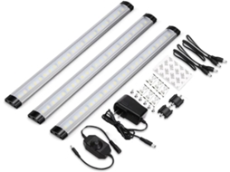 Kit De Iluminação Led Para Armários, Luz De Guarda Roupa Ajustável Em Alumínio Branco Quente Para Co Gokoco