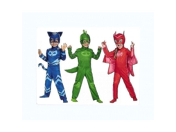 TRaje infantil Pj Masks Fasst com mono e máscara, Tamanho padrão