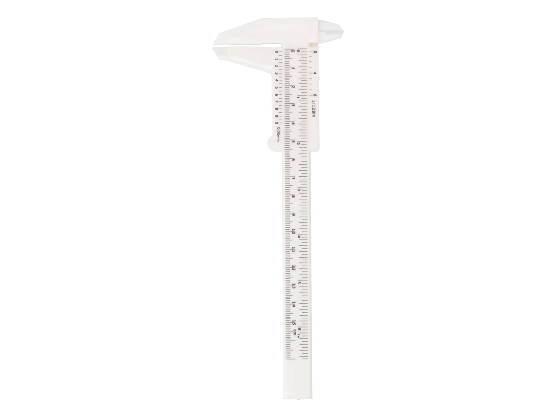 20 Peças De Plástico De Calibre Métrico De 150mm, Régua Doble Mini Para Estudantes E Escritório